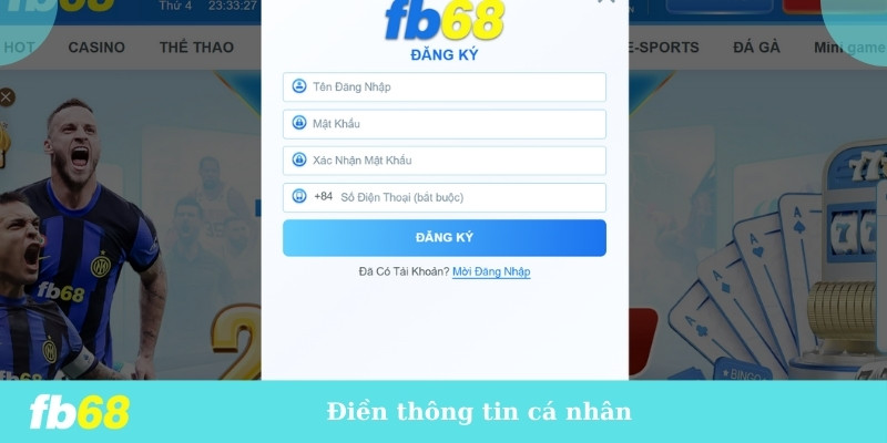 Điền thông tin cá nhân